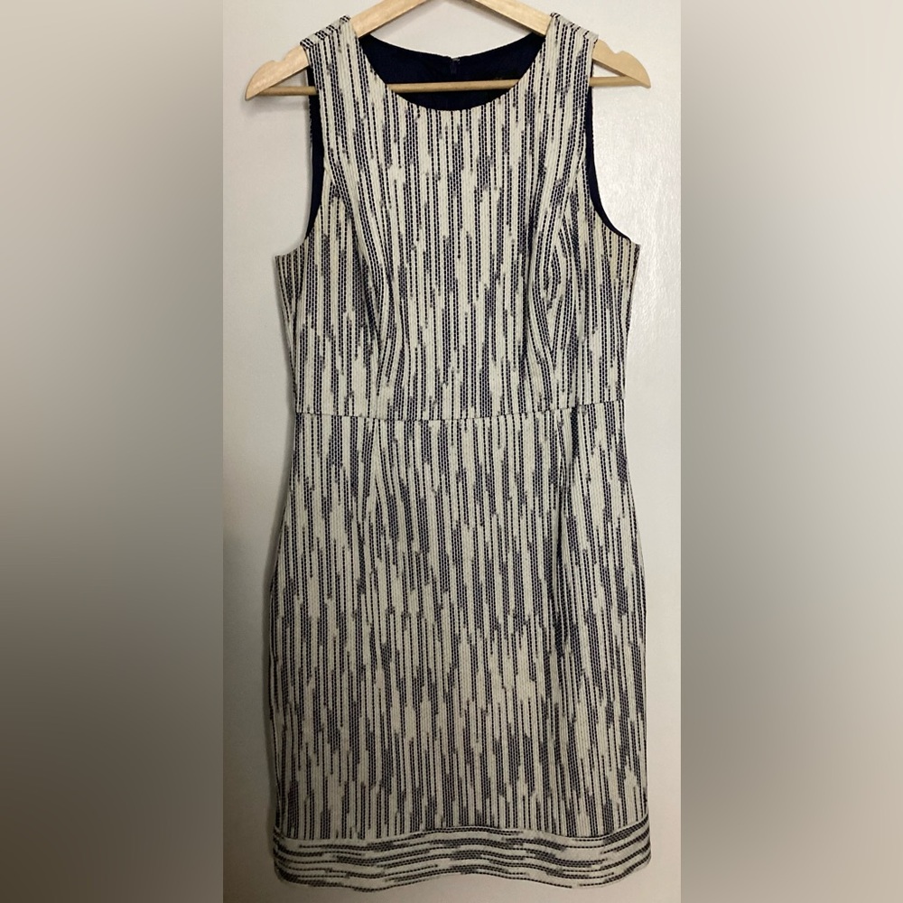 J. Crew Navy and Cream Mini Dress 10